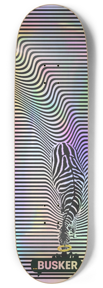 Zebra ...BUSKER 9" Skateboard (Holographic) 9 Inch Skateboard