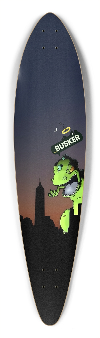 Glowing Reptar ...BUSKER Pintail Pintail Longboard
