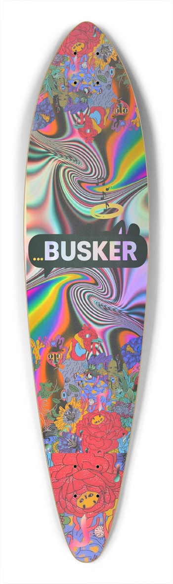 Psychedelic Bouquet ...BUSKER Pintail Pintail Longboard