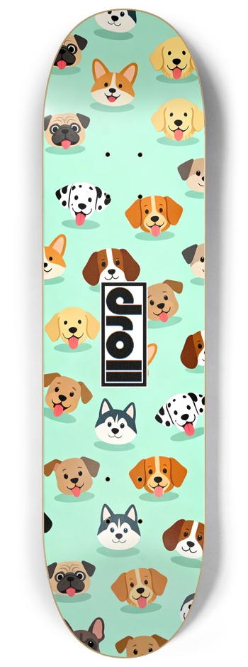 Puppy Heads on Mint Green