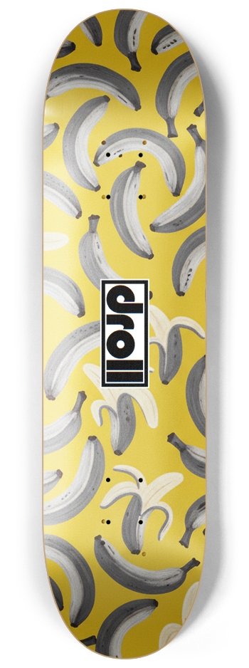 Newsprint Bananas on Yellow