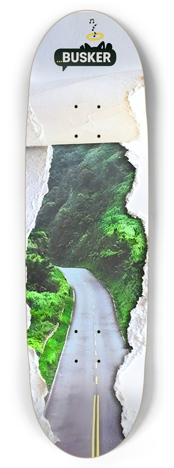 Hidden Road ...BUSKER Football Shape Skateboard