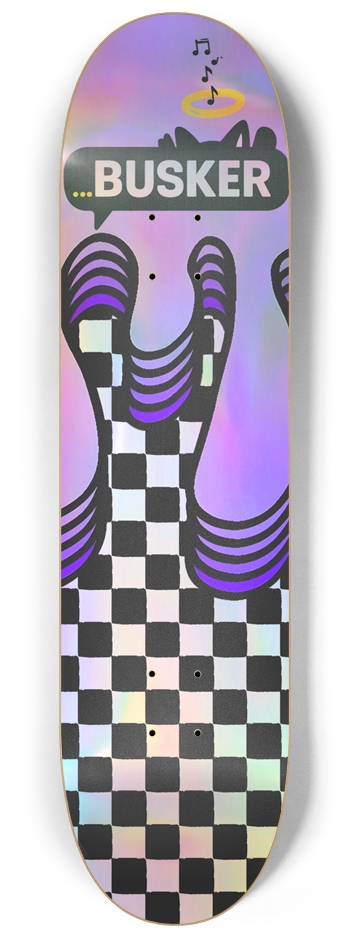 NEObrutalism ...BUSKER 8.25 Skateboard (Holographic) 8-1/4 Skateboard Deck