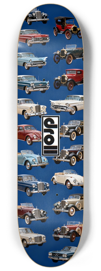Antique Cars on Dark Blue