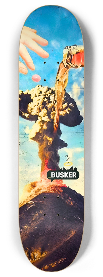Volcano...BUSKER "8 Skateboard 8 Inch Skateboard Deck