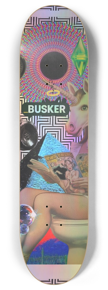 The SIMS on ACID...BUSKER 8" Skateboard (Holographic) 8 Inch Skateboard Deck