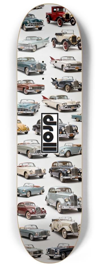 Antique Cars on White
