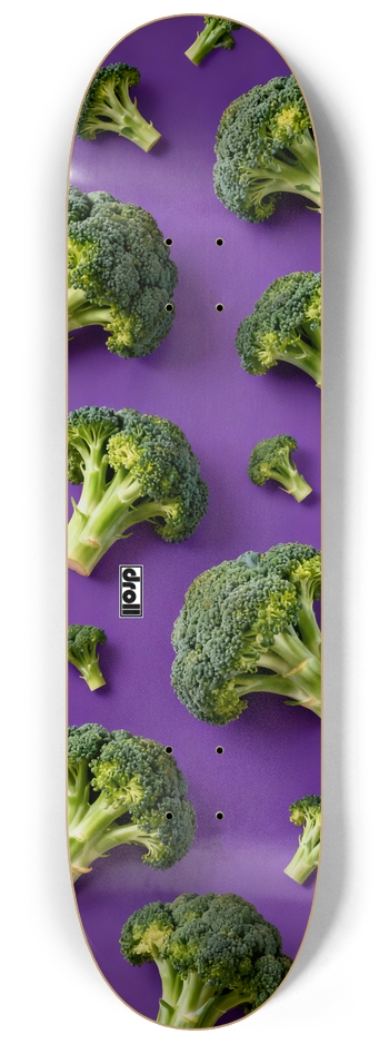 Realistic Broccoli on Purple