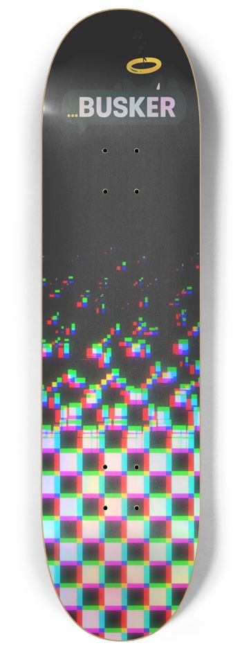 Glitch Finish ...BUSKER 8.25 Skateboard (Holographic) 8-1/4 Skateboard Deck