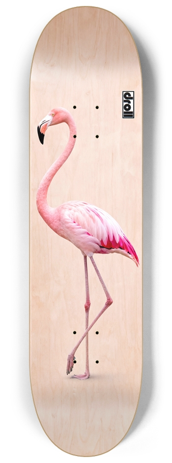 Flamingo on Pink Woodgrain