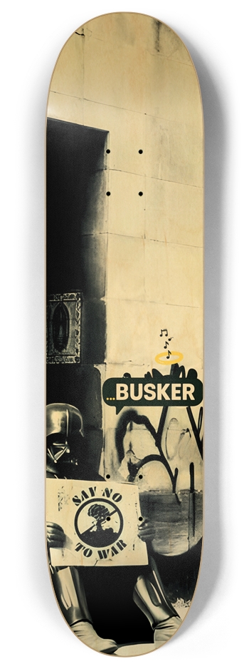 Peace Vader...BUSKER 8" Skateboard (Wood Finish)