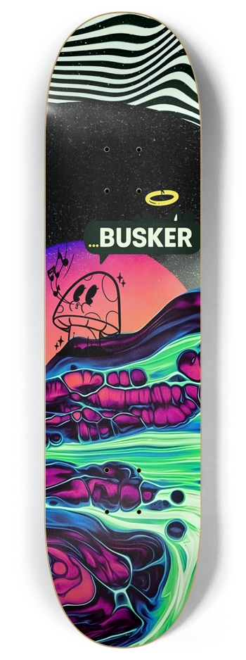 Glowing River...BUSKER "8 Skateboard (Glow-in-the-Dark)