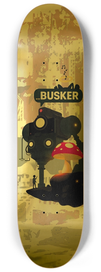 Gold Drone Maker...BUSKER 8.25 Skateboard (Gold Foil) 8-1/4 Skateboard Deck