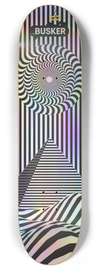 Optical Pyramid...BUSKER 8" Skateboard (Holographic) 8 Inch Skateboard Deck