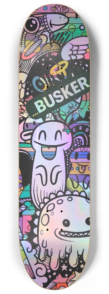 Dimensional Listeners...BUSKER 8.5 Skateboard (Holographic) 8-1/4 Skateboard Deck