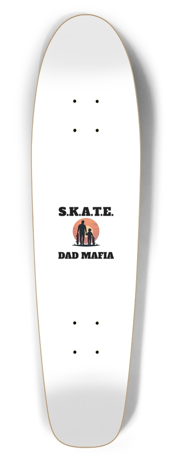 8 inch urban cruiser SKATE DAD MAFIA deck Bottle Tail