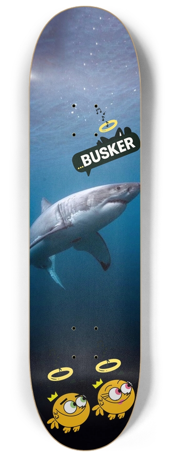 Fairly Odd Shark...BUSKER 8.25 Skateboard 8-1/4 Skateboard Deck