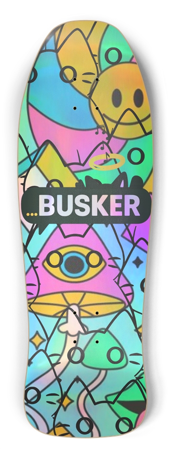 ...BUSKER Holographic Dimensional Skateboard Shredder Shape