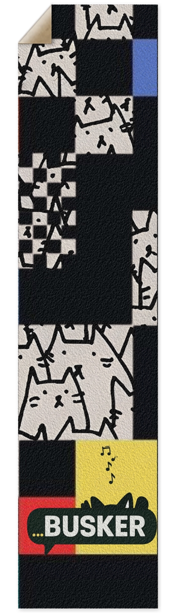 Box Seat Cats...BUSKER Longboard Griptape