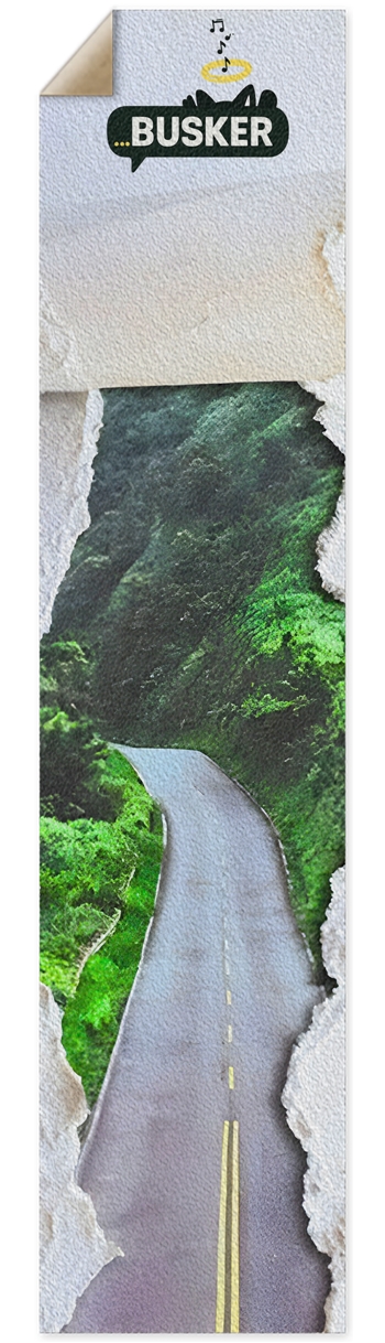 Hidden Road...BUSKER Longboard Griptape Griptape for Longboards