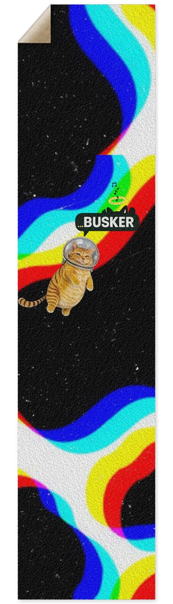 Space Cat...BUSKER Longboard Griptape