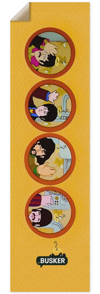 Yellow Submarine...BUSKER 10x36 Griptape 10 x 36 Inch Griptape