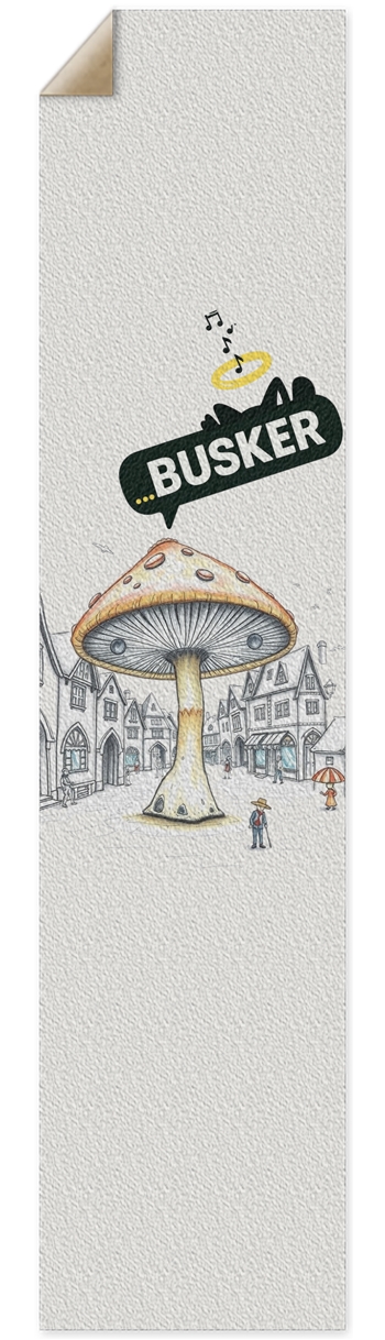 Shroom Square...BUSKER Longboard Griptape Griptape for Longboards
