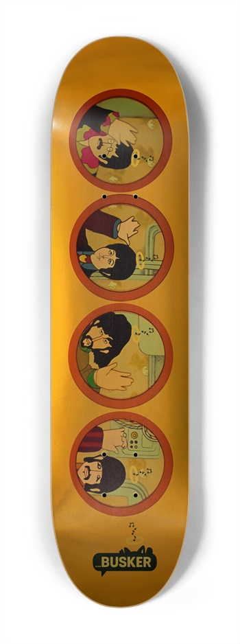 Golden Submarine...BUSKER Kids Skateboard (Gold Finish) 7-1/4 Mini/Kid Skateboard