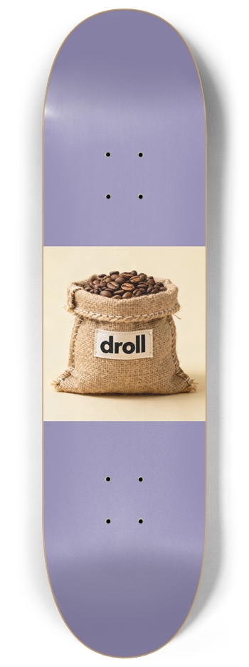 Droll Coffee Purple 8-1/4 Skateboard Deck