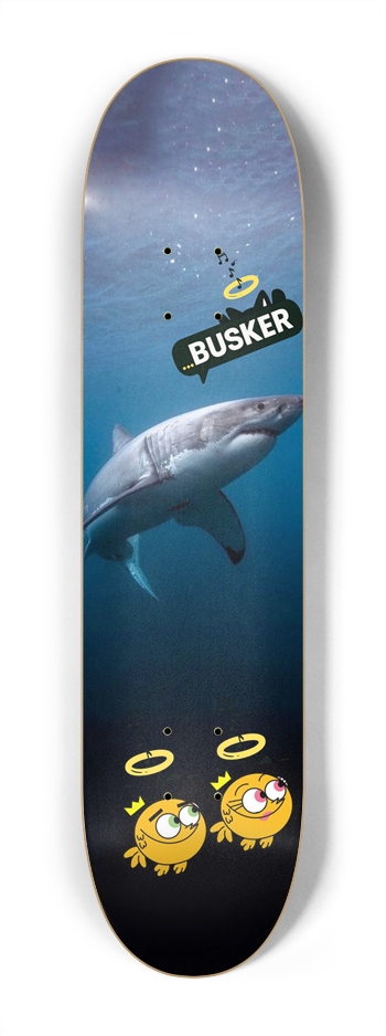 Fairly Odd Shark...BUSKER Kid Skateboard 7-1/4 Mini/Kid Skateboard