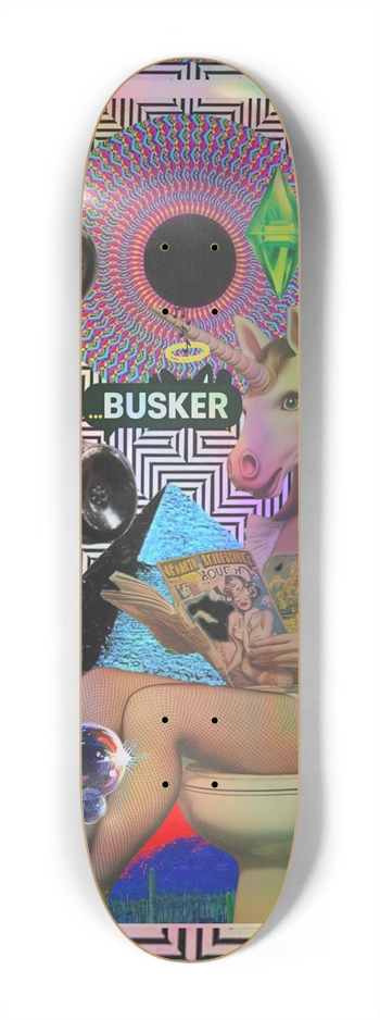 THE SIMS on Acid...BUSKER Kid Skateboard (Holographic) 7-1/4 Mini/Kid Skateboard