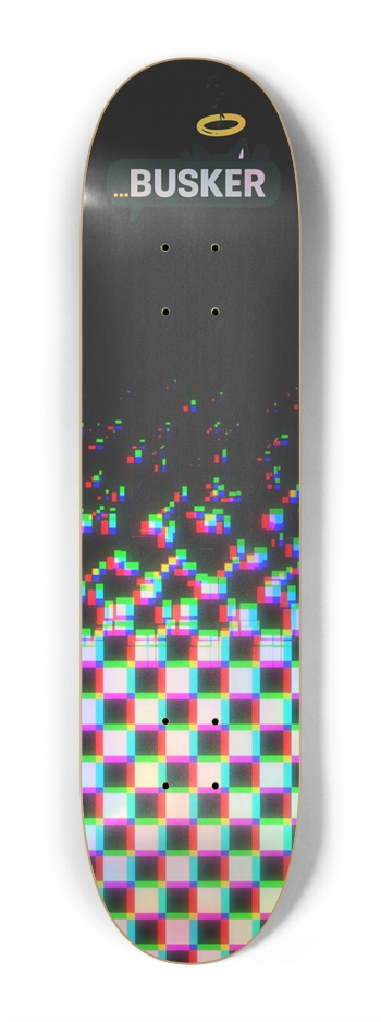 Glitch Finish...BUSKER Kid Skateboard (Holographic) 7-1/4 Mini/Kid Skateboard