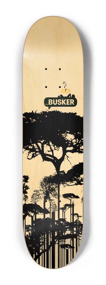 Tree Barcode...BUSKER Kid Skateboard (Natural Finish)