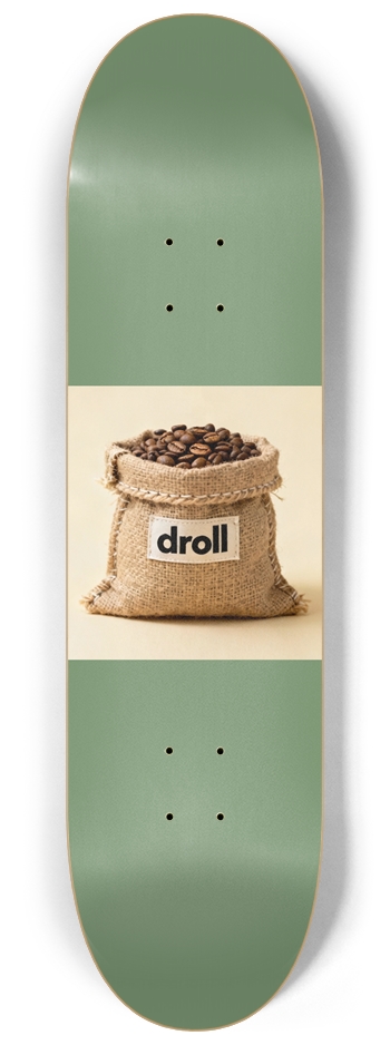 Droll Coffee Army Green 8-1/4 Skateboard Deck