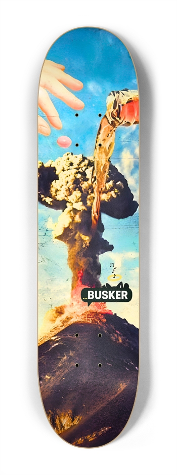 Volcano...BUSKER Kid Skateboard 7-1/4 Mini/Kid Skateboard