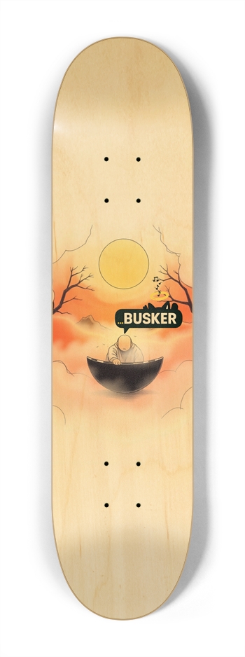 Zen...BUSKER Kid Skateboard (Natural Finish) 7-1/4 Mini/Kid Skateboard