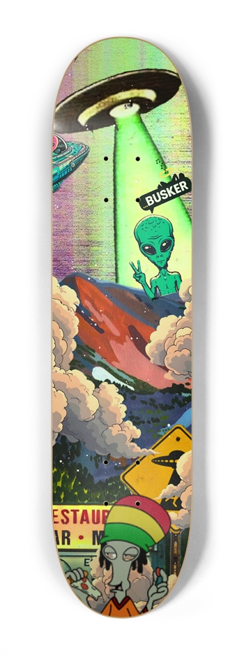 Glowing Takeoff...BUSKER Kid Skateboard 7-1/4 Mini/Kid Skateboard