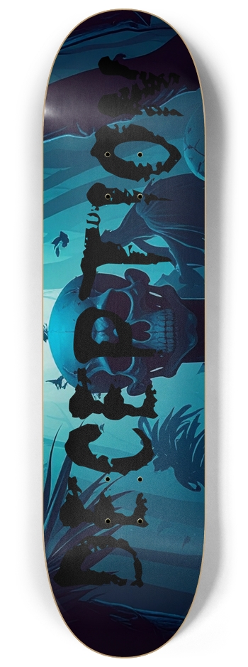 Deadly Jungle - 04 (silver base) 8-1/4 Skateboard Deck
