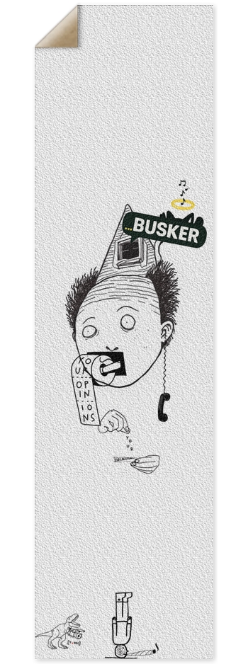 Fell Out the Attic...BUSKER 9x33 Griptape 9 x 33 Inch Griptape