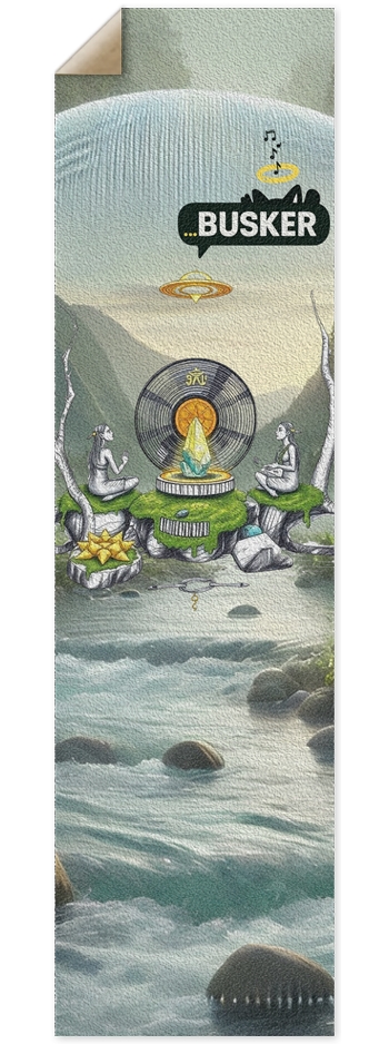 River Vinyl...BUSKER 9x33 Griptape 9 x 33 Inch Griptape