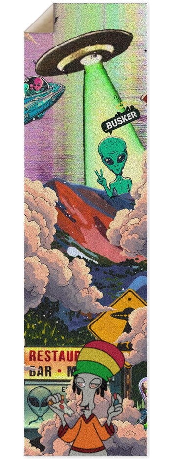 Glowing Takeoff...BUSKER 9x33 Griptape