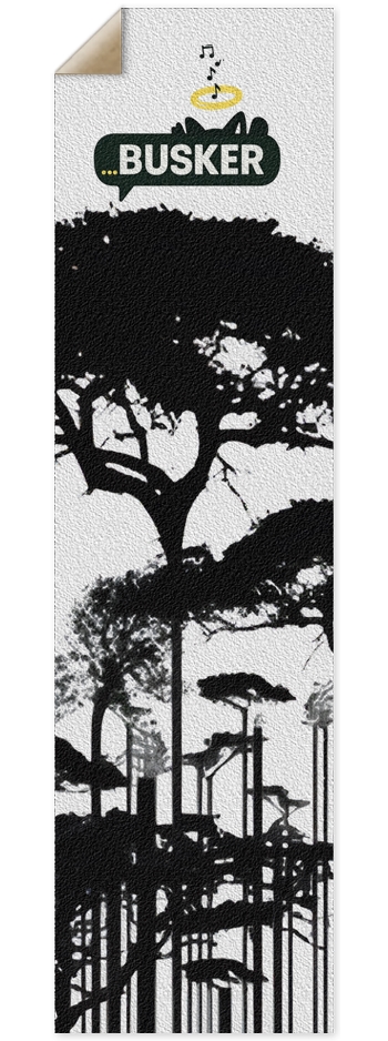 Tree Barcode...BUSKER 9x33 Griptape 9 x 33 Inch Griptape