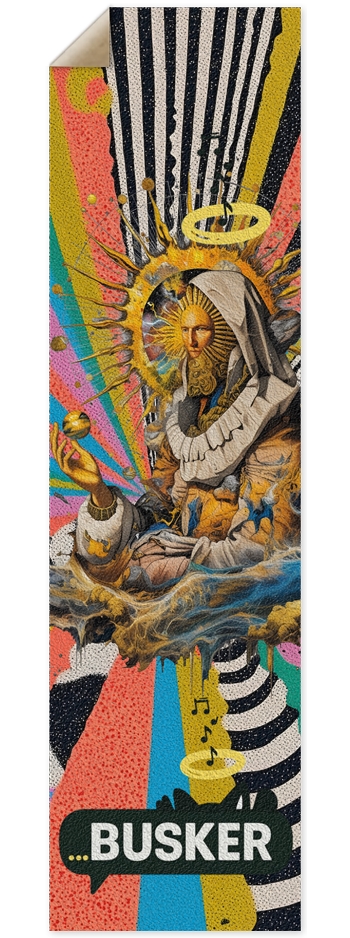 Sun God...BUSKER 9x33 Griptape 9 x 33 Inch Griptape