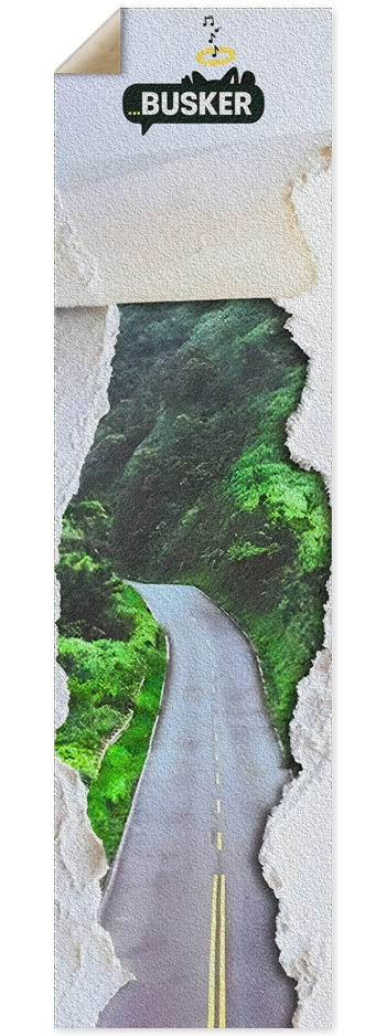 Hidden Road...BUSKER 9x33 Griptape 9 x 33 Inch Griptape