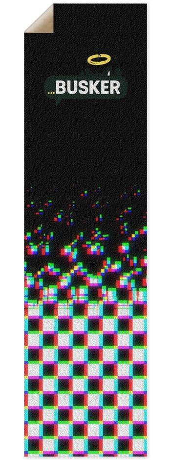 Glitch Finish...BUSKER 9x33 Griptape 9 x 33 Inch Griptape