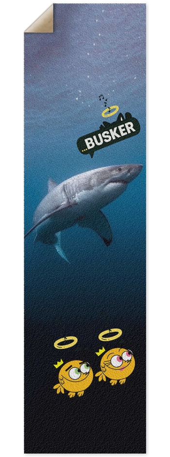 Fairly Odd Shark...BUSKER 9x33 Griptape 9 x 33 Inch Griptape