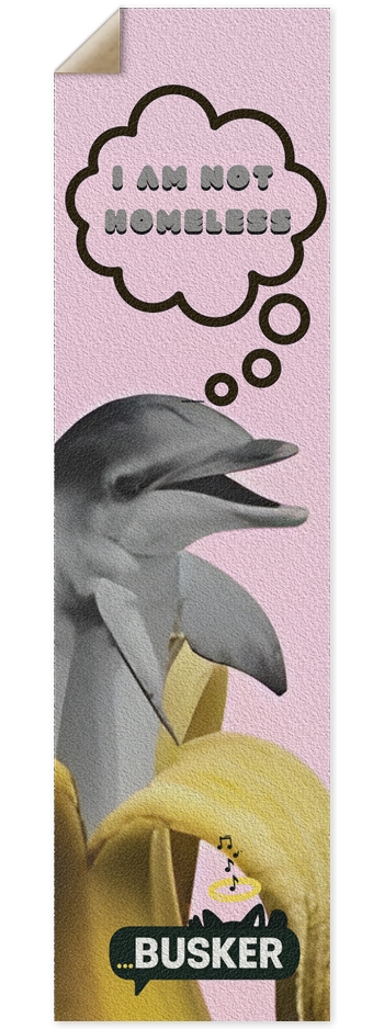 Dolphin "I AM NOT HOMELESS" 9x33 Griptape 9 x 33 Inch Griptape