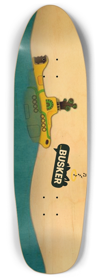 Yellow Submarine...BUSKER Punk Nose Skateboard (Natural Finish) Punk Nose Pool Shape