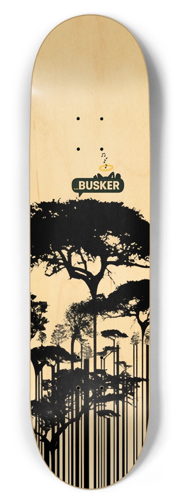 Tree Barcode...BUSKER 8.5 Skateboard (Natural Finish) 