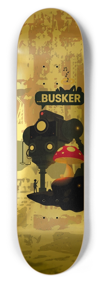 Drone Maker...BUSKER 8.5 Skateboard (Gold Foil)